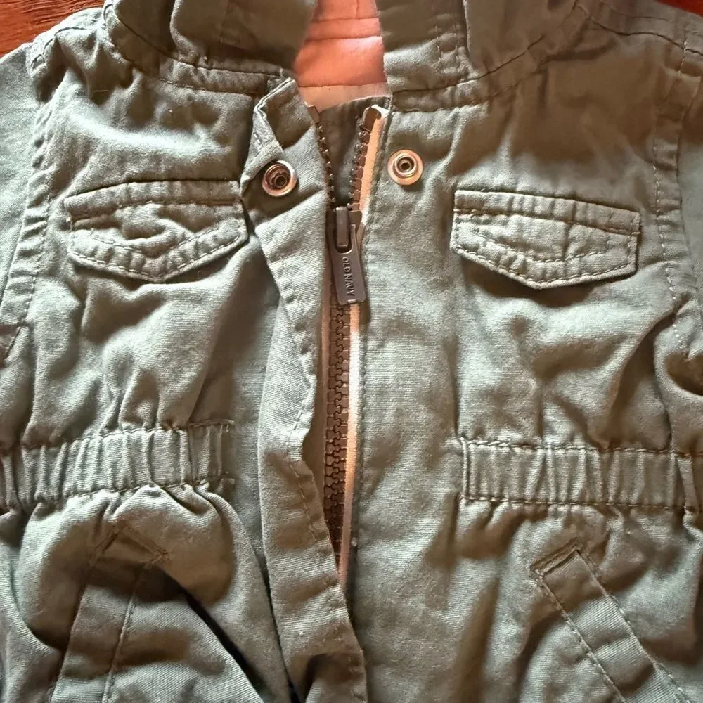 Old Navy size 0-3 mos.Green Hooded Jacket